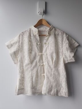BNWT Goelia Chinese Style Lace Short Sleeve Jacket Top